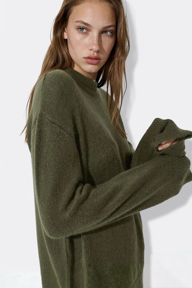 هيكاب Soft-Textured Basic Knit Sweater