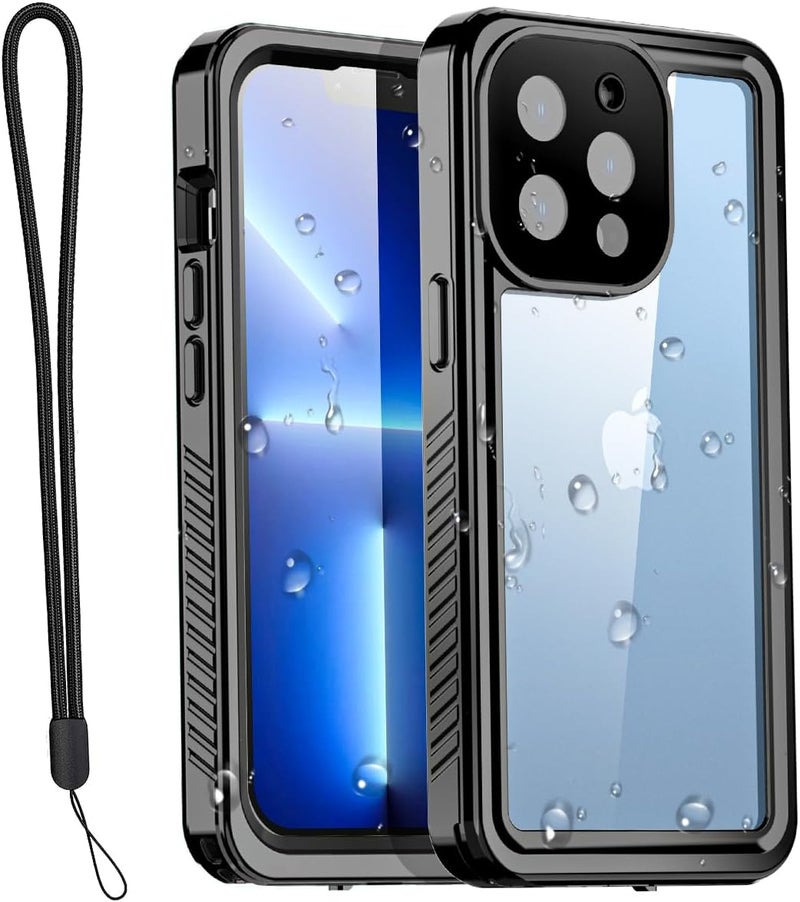 ايه اي كيس غطاء مقاوم للماء لهاتف iPhone 13 Pro (6.1 بوصة) مقاوم للثلوج والغبار والصدمات، معتمد بشهادة IP68 للحماية الكاملة للجسم، غطاء واقي مغلق بالكامل تحت الماء لهاتف Apple iPhone 13 Pro مقاس 6.1 بوصة - Image 1