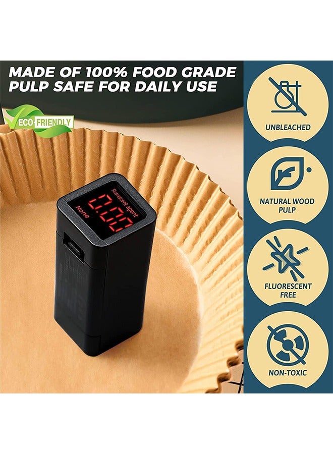 Air Fryer Paper Liners, 100 Pcs Air Fryer Liners Square, Liner Disposable for Microwave, Thickened parchment paper, Non-Stick Waterproof baking paper, 16 CM (6.3 inch) - Image 4