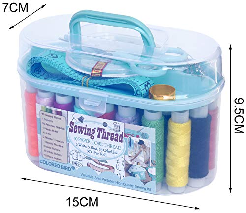 colored bird Sewing kit Sewing Thread Sewing Supplies Family Repair Kit Traveler Sewing Project kit DIY Sewing Supplies Organizer - Image 4