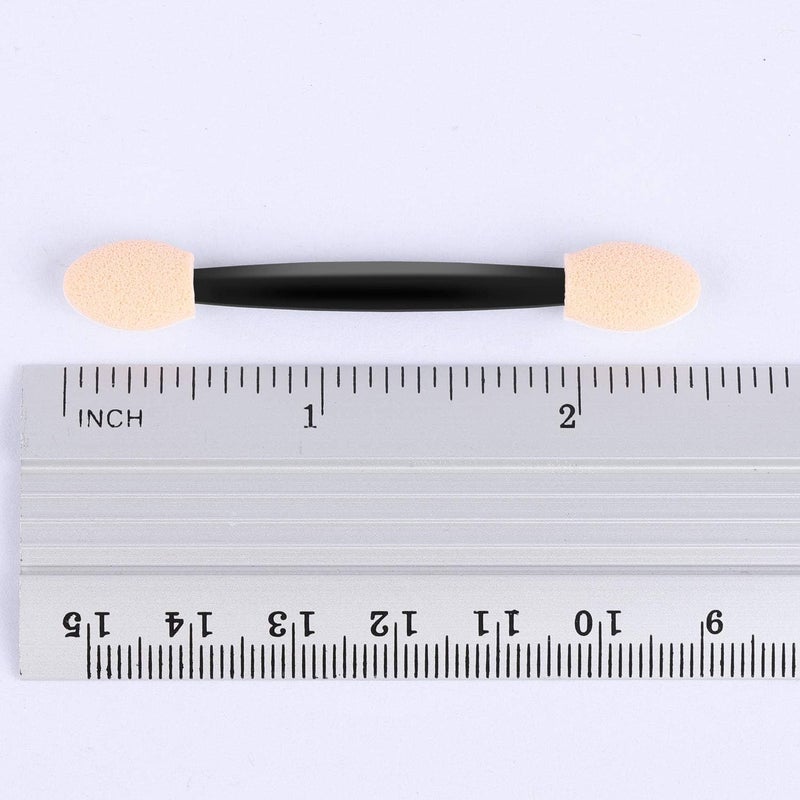 Tbestmax 150 Eye Shadow Applicator Disposable Foam Makeup Brush Sponge Tipped Oval Eyeshadow Applicators Dual Sides with Container - Image 3