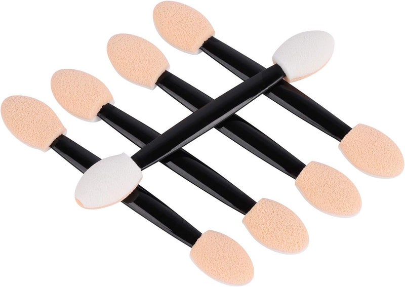 Tbestmax 150 Eye Shadow Applicator Disposable Foam Makeup Brush Sponge Tipped Oval Eyeshadow Applicators Dual Sides with Container - Image 5