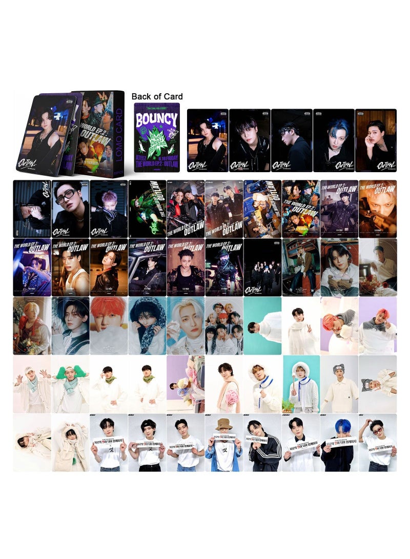 55Pcs ATEEZ 2023 New Album THE WORLD EP2: OUTLAW Lomo Card - Image 2