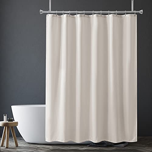 Amazer Khaki Shower Curtain Liner Khaki Fabric Shower Liner 2in1 Bathroom Shower Curtain and Liner 12 Grommet Holes Water Proof Machine Washable Hotel Quality 72 x 72 Inches
