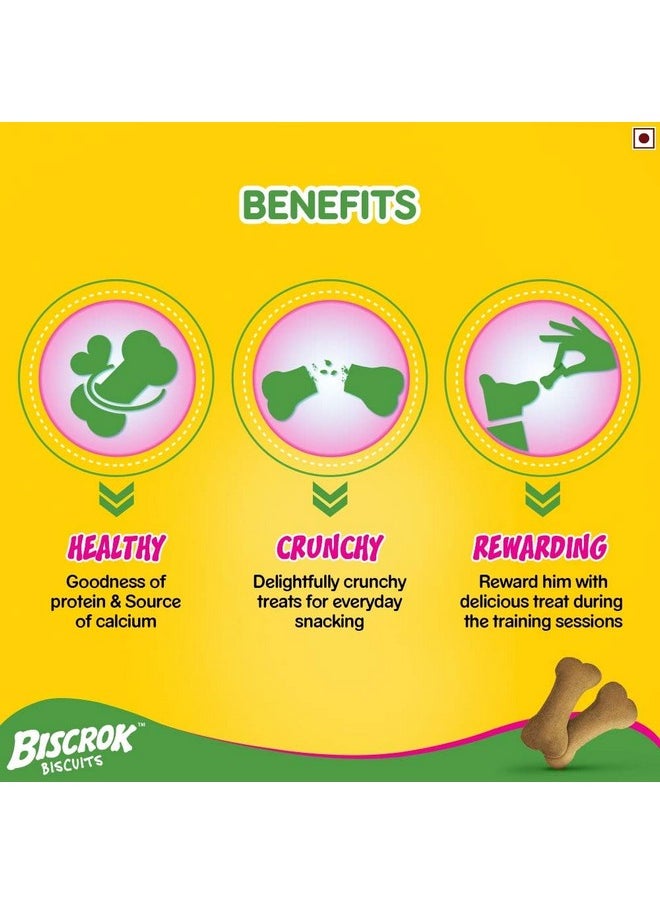Pedigree Biscrok Biscuits Dog Treats (Above 4 Months), Milk And Chicken Flavor, 900G Pack  - Image 5