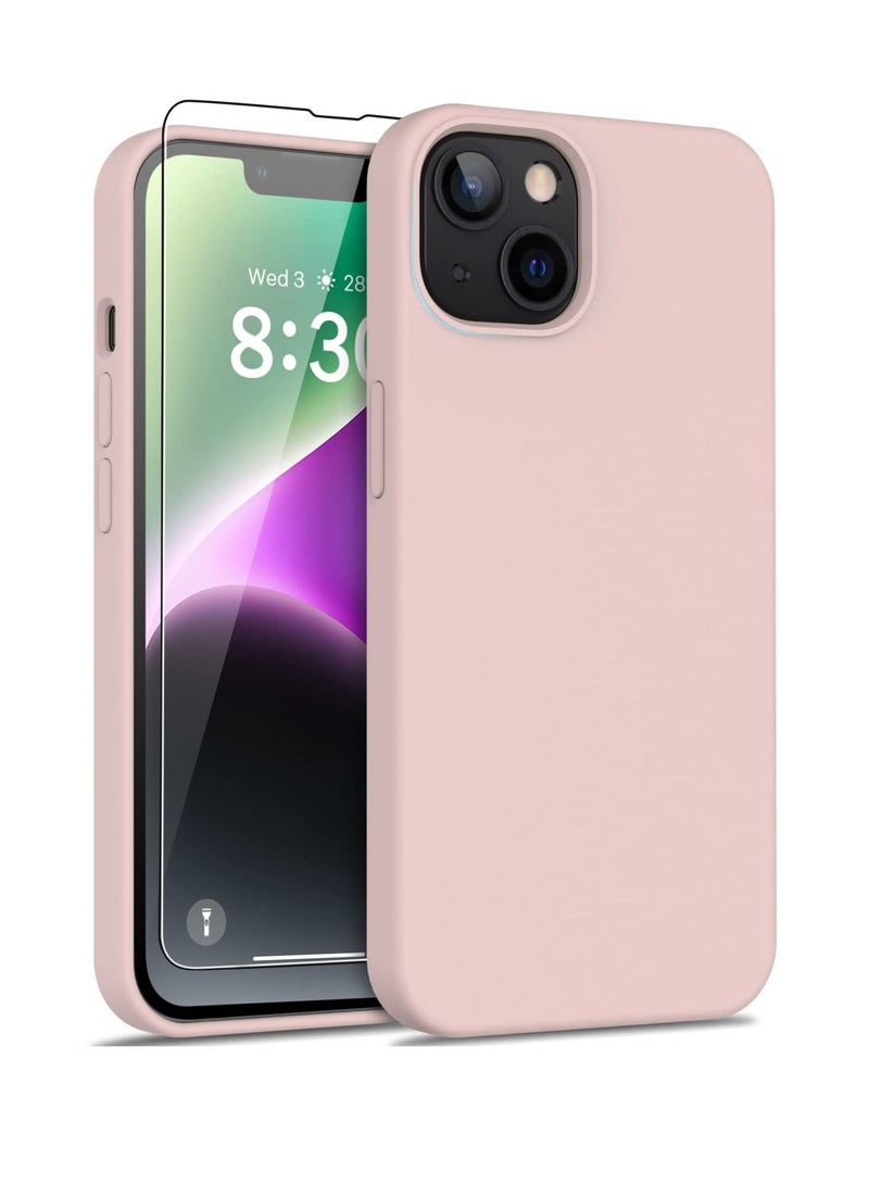 حومة جراب iPhone 14 Plus مع واقي شاشة واحد ناعم ومرن من السيليكون والمطاط وغطاء ممتص للصدمات ومقاوم للصدمات لهاتف iPhone 14 Plus 6.7 " - Image 1