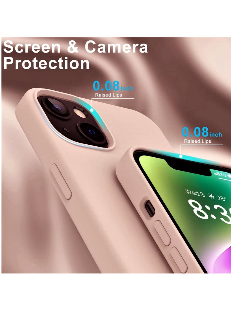 حومة جراب iPhone 14 Plus مع واقي شاشة واحد ناعم ومرن من السيليكون والمطاط وغطاء ممتص للصدمات ومقاوم للصدمات لهاتف iPhone 14 Plus 6.7 " - Image 4