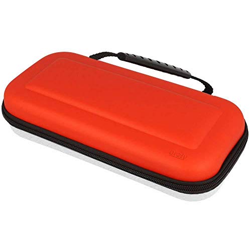 Orzly Carry Case Compatible with Nintendo Switch and New Switch OLED Console -Protective Hard Portable Travel Carry Case Shell Pouch with Pockets for Accessories and Games (POKE) - Image 4