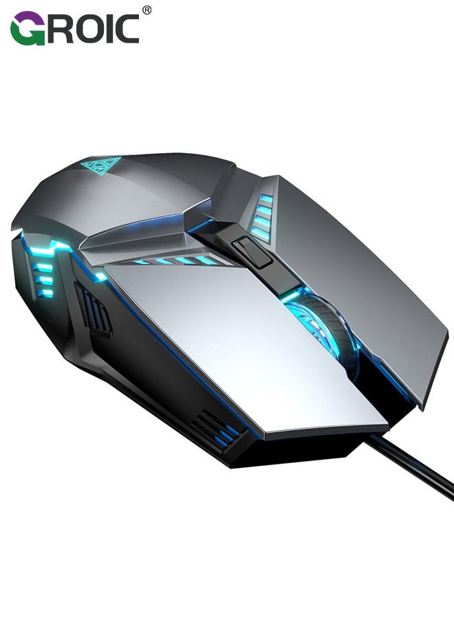 GROIC - Performance Gaming Mouse - Wired Gaming Mouse w/ 6 Programmable Buttons including Sniper (rapid fire) key, 3200 DPI, Force Adjustable Buttons, Custom Gamer Profiles, and more - Image 1
