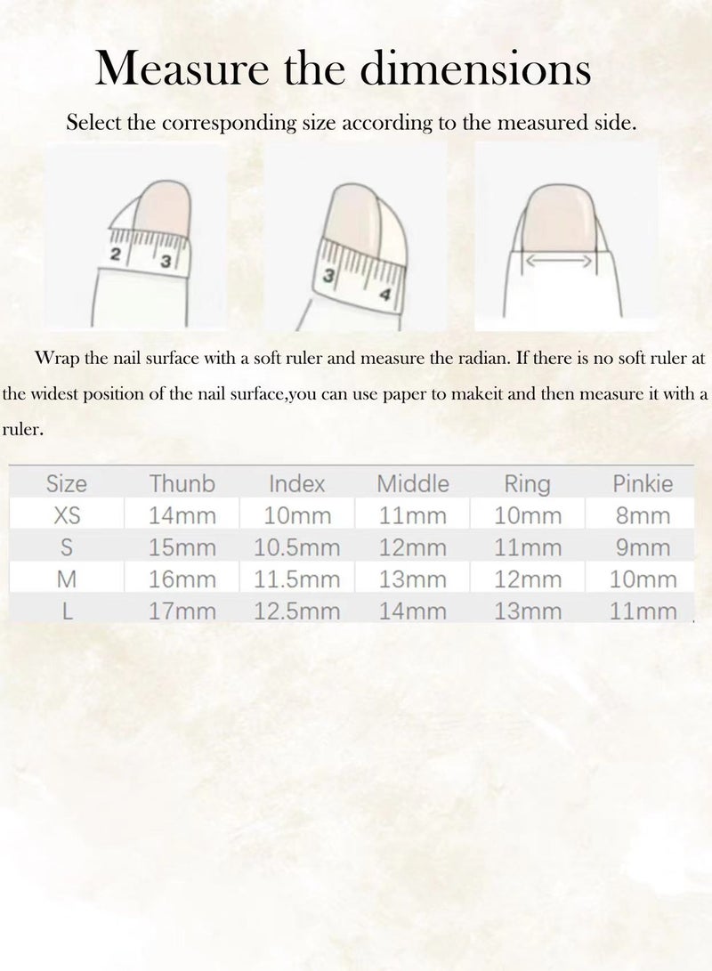 Generic 10 PCS Handmade  Pressed On Nails,Mid-length Full Cover Nails,With Diamond Patch Art Nails  - Image 5