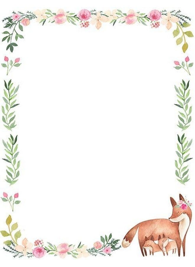 Great Papers! Great Papers! Fancy Foxes Letterhead for Invitations, Announcements and Personal Messages, Printer Friendly 8.5" x 11", 50 Pack (2023061)  - Image 2