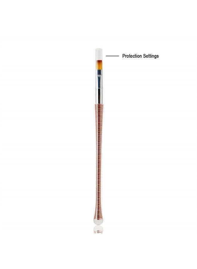 SILPECWEE 1Pc Acrylic Nail Art Brush Screw Thread Design Handle UV Gel Builder Poly Extension Gel Pen Manicure DIY Accessories - Image 4