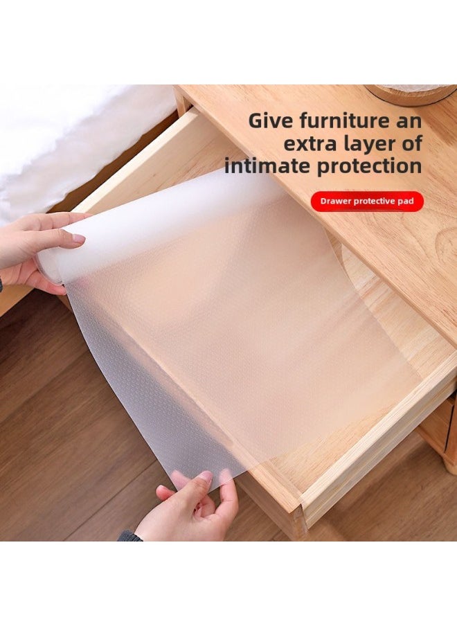 Generic - Cabinet Drawer Mildew-proof Moisture-proof Pad Paper Kitchen Oil-proof Waterproof Pad Wardrobe Shoe Cabinet Antibacterial Dust-proof Non-slip Pad Adhesion-free-Color:Thickened Dot Pattern-Specifications:0.45* 5m - Image 1