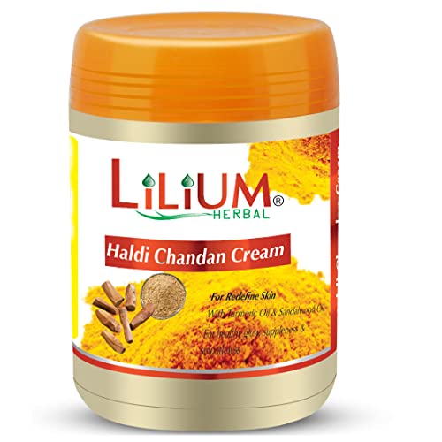 Lilium Herbal Haldi Chandan Massage Cream 900g, Antioxidant, Acne Control, Skin Healing & Reduce wrinkles, Skin Healing, Oil Controling, Soothing & Nourishing, Anti-Inflammatory, Suitable For All Skin - Image 1
