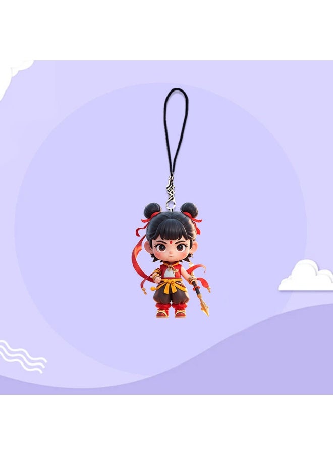 CP Pendant Nezha 2: The Devil Boy Conquers the Dragon King Cartoon Anime Mobile Phone Chain 1 Piece - Image 1