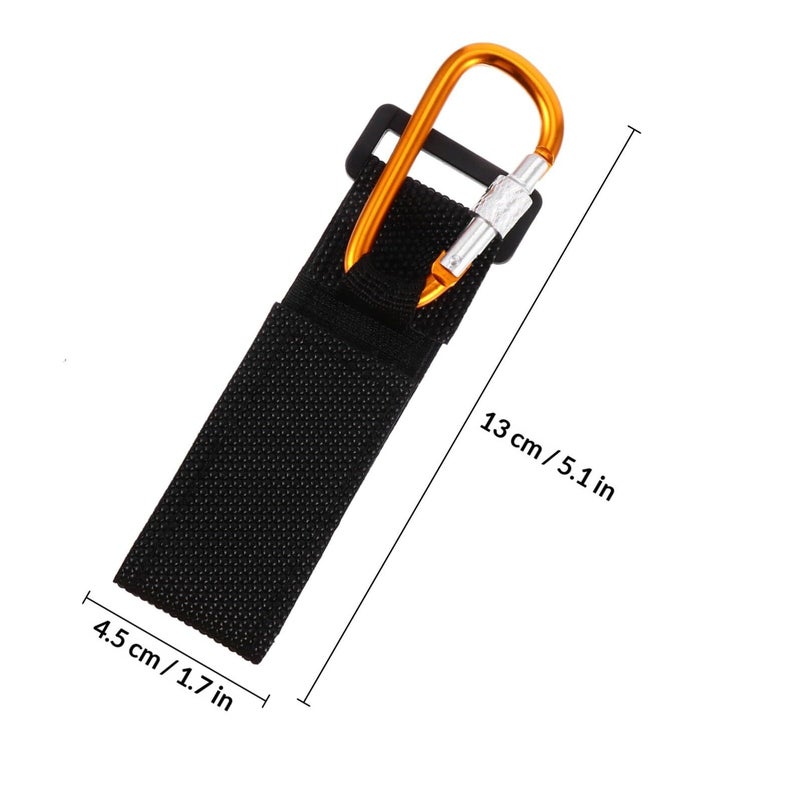 Aluminum Alloy Non-Slip Stroller Hooks With Pu Strap Black - Image 3