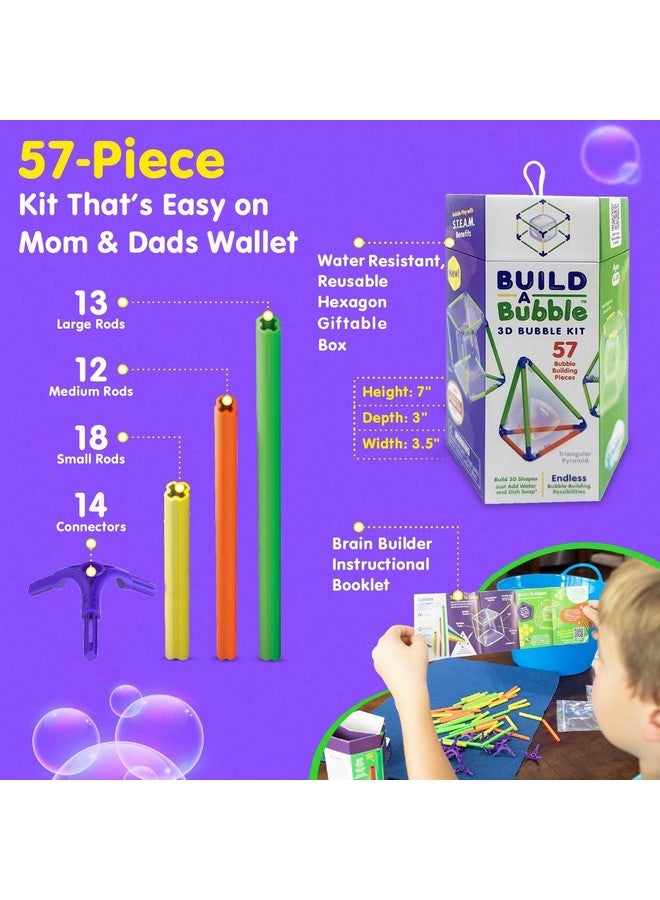 WOWMAZING Build A Bubble Montessori 3D Bubble Maker Kit for Kids 8&Up - Fun-Filled,Easy-to-Use 57-Piece STEM Building Toys Kit- Indoor Educational STEAM Bubble Toys That Help Your Child's Development - Image 4
