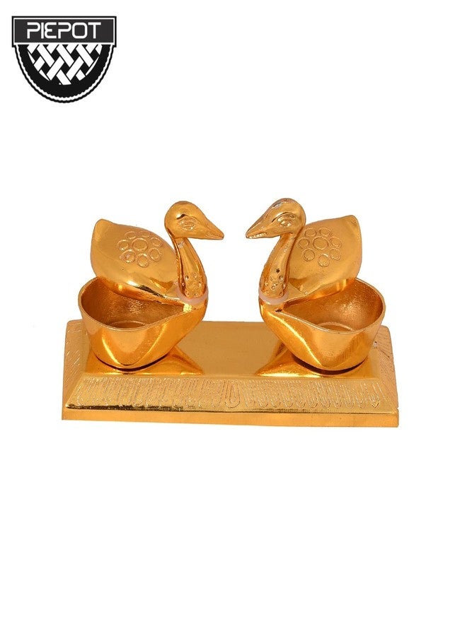 Piepot Haldi Kumkum Holder/Kumkum Box for Pooja, Gift, Pooja Thali. Home Mandir Decoration Raksha Bhandan (Duck Shape Box) - Image 2