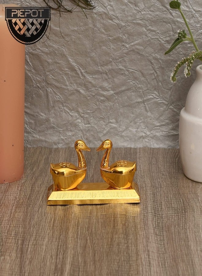Piepot Haldi Kumkum Holder/Kumkum Box for Pooja, Gift, Pooja Thali. Home Mandir Decoration Raksha Bhandan (Duck Shape Box) - Image 5
