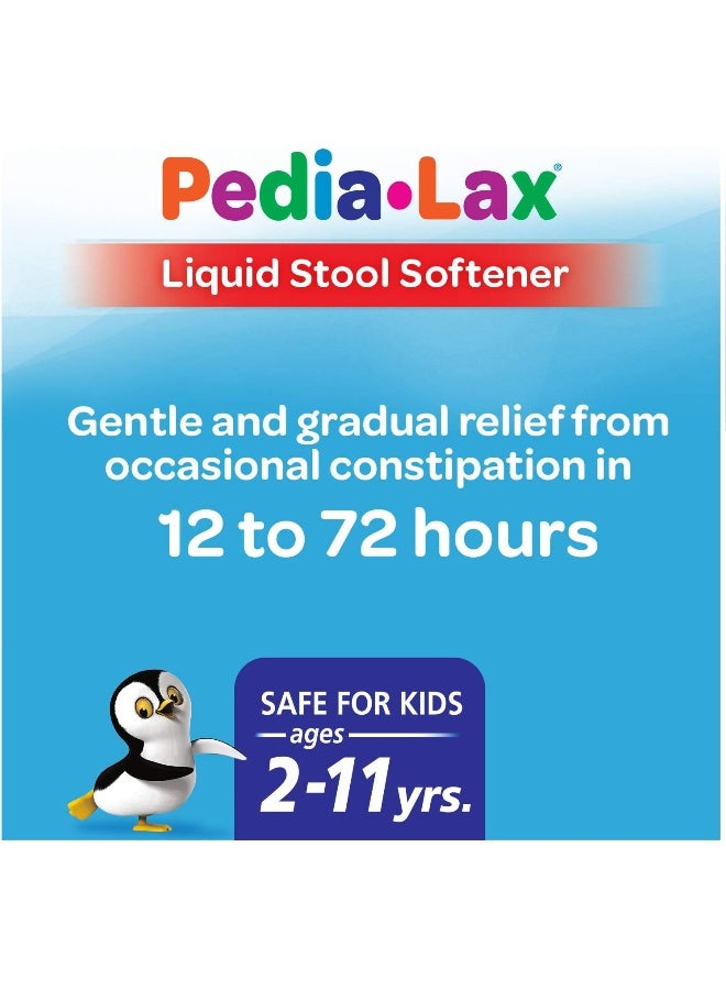 Pedia-Lax Liquid Stool Softener For Kids Ages 2-11 Berry Flavor 4 Fl Oz (Pack Of 3) - Image 3