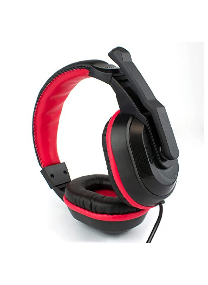 YONK 3.5mm adjustable game headset wired headset with microphone stereo noise reduction headset Black/Red - Image 2