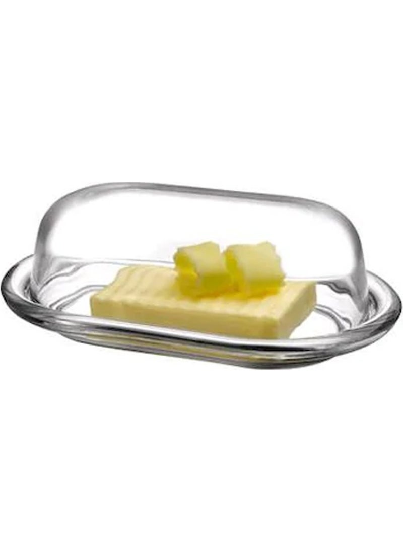Paşabahçe Glass Covered Butter and Cheese Bowl  - Image 1