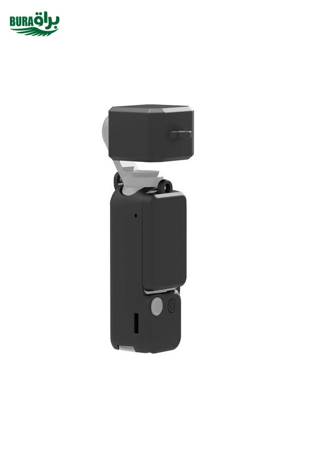 BURAQ For DJI OSMO Pocket 3 PULUZ  3 in 1 Silicone Cover Case Set (Black)  - Image 1