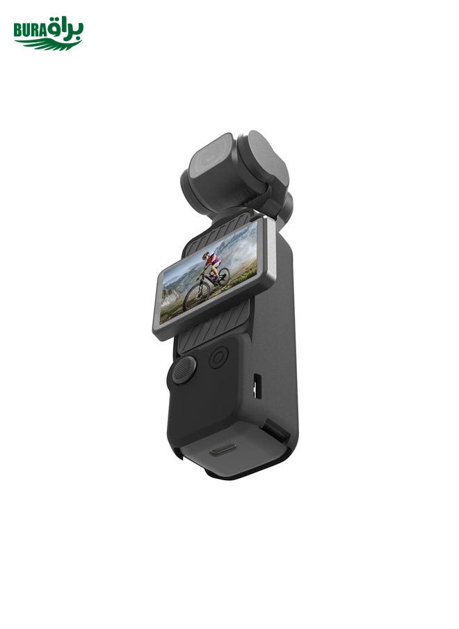 BURAQ For DJI OSMO Pocket 3 PULUZ  3 in 1 Silicone Cover Case Set (Black)  - Image 3