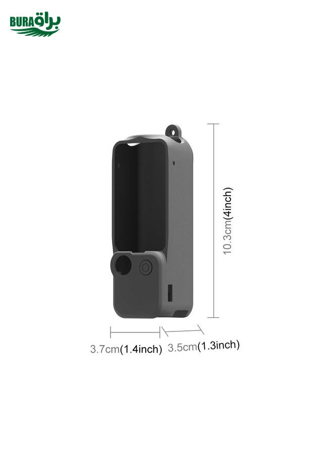 BURAQ For DJI OSMO Pocket 3 PULUZ  3 in 1 Silicone Cover Case Set (Black)  - Image 2