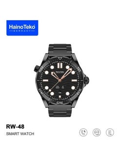 Haino Teko Germany RW48 Smart Watch With Round Shape AMOLED Display 3 Pair Strap and Wireless Charger For Gents