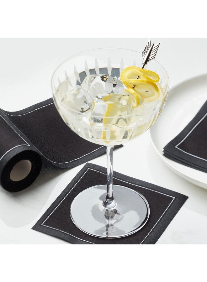 MY DRAP Cotton Cocktail Napkin - 4.3 x 4.3 in - 50 units per roll - Black - Image 5