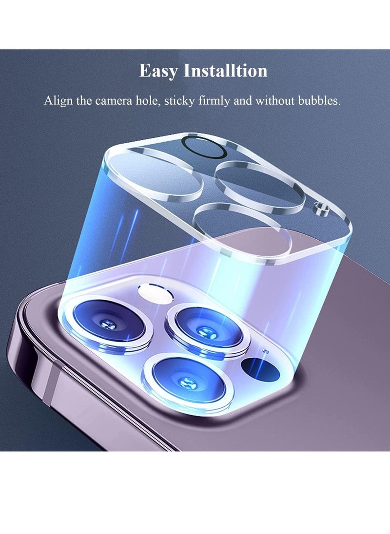 Raxoom Camera Lens Protector for iPhone 15 Pro/iPhone 15 Pro Max,Full Coverage 9H Tempered Glass Ultra HD Anti-Scratch Easy to Install Case Friendly - Image 5