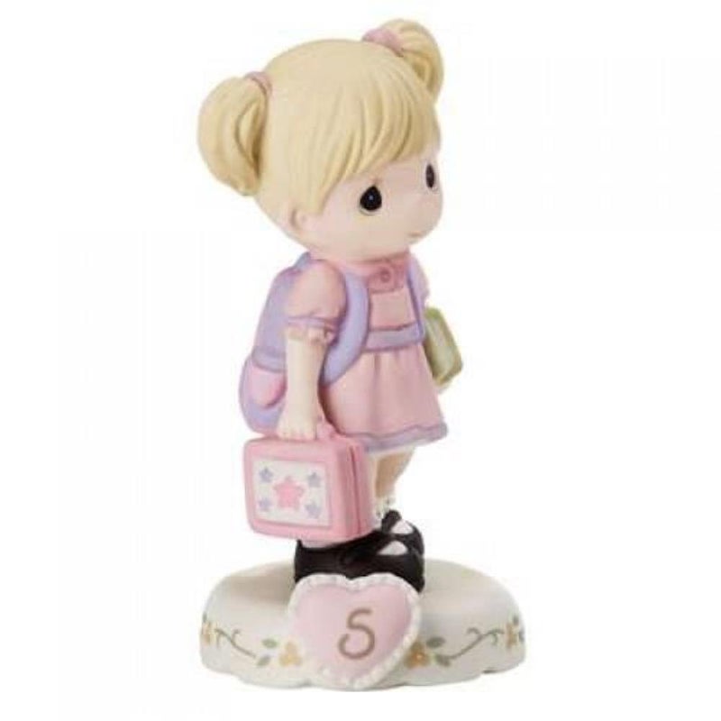 Precious Moments Precious Moments 152011 Growing In Grace Age 5 Girl Bisque Porcelain Figurine Blonde