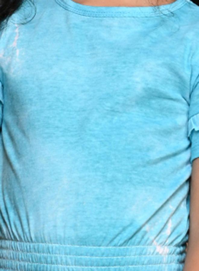 LILPICKS Aqua Tie-Dye Dress  - Image 3