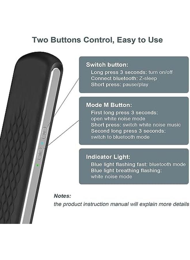 Excefore Pillow Speaker Bone Conduction Stereo Mini Portable Bluetooth Sleep Stereo Portable Pillow Speaker Insomnia White Noise Machine For Deep Sleeping Side Sleepers Black - Image 3