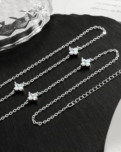 FUNEIA Dainty Silver Gold Necklaces for Women Trendy Non Tarnish 14K Gold Plated Cubic Zirconia Necklace Layered Cute Butterfly Heart Station Choker Necklace Stack for Wedding Prom Brides Jewelry - Image 4