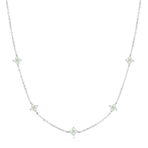 FUNEIA Dainty Silver Gold Necklaces for Women Trendy Non Tarnish 14K Gold Plated Cubic Zirconia Necklace Layered Cute Butterfly Heart Station Choker Necklace Stack for Wedding Prom Brides Jewelry - Image 1