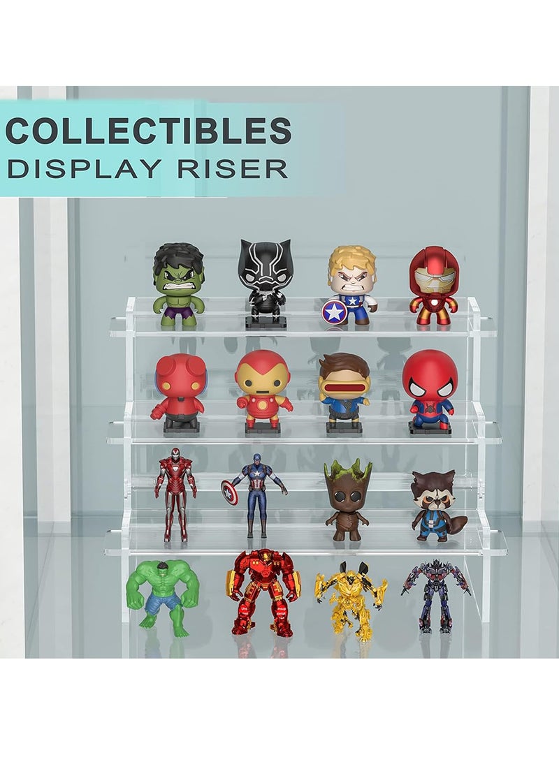 Relex 3 Tier Display Risers Stand, Acrylic Dessert Stand, Clear Perfume Organizer, Tiered Display for Action Figures, Lotion Holder, Skincare Organizer, Cupcake  - Image 3