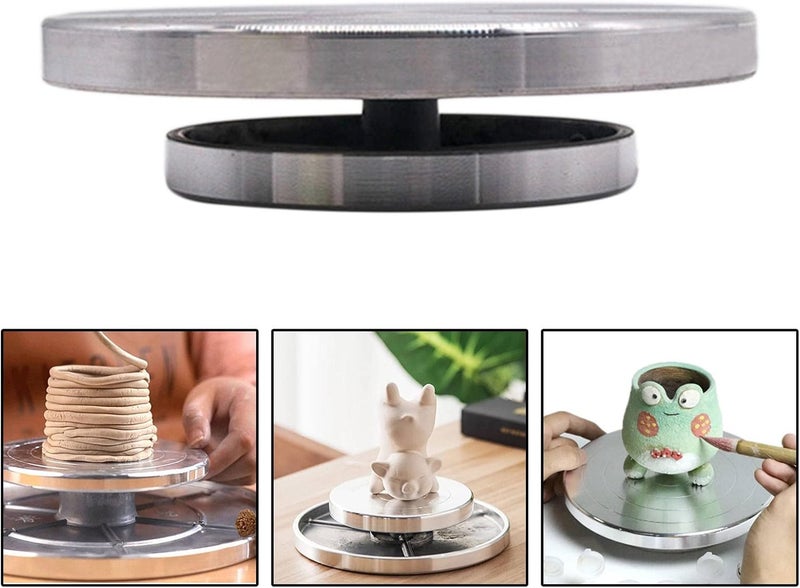 كلاراكو عجلة تشكيل فخارية يدوية مزدوجة الجوانب، قرص دوار لتشكيل الطين الخزفي، أدوات حرفية، 18 سم - Image 2