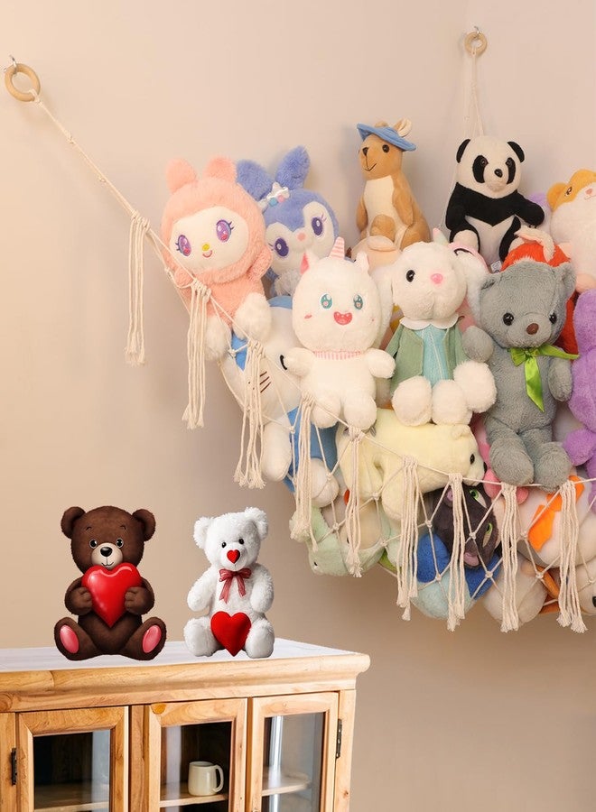 badigo Stuffed Animal Storage Hammock or Net, Large Toy Hammock Net, Macrame Handmade Corner Hanging Plushie Net, Cute Boho Toy Organizer for Nursery, Playroom, Bedroom and Kids Room Decoration - Image 3