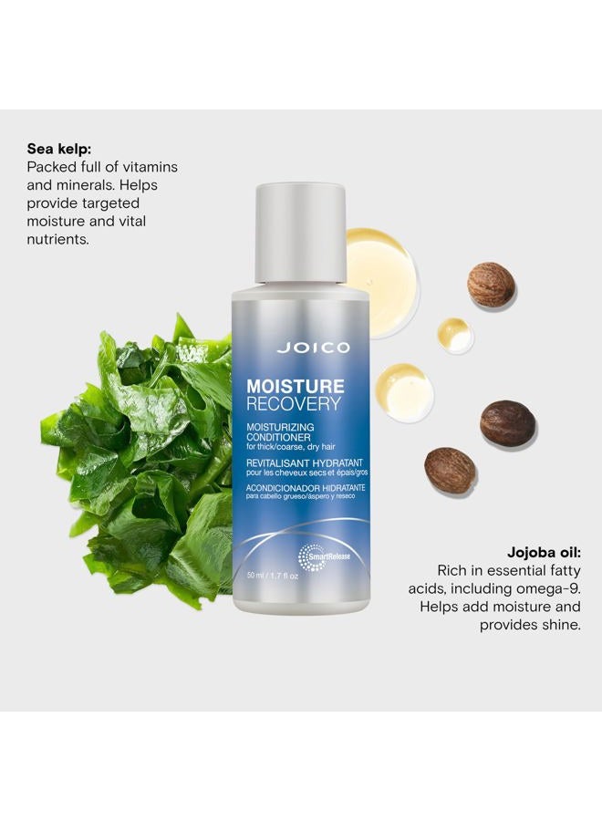 JOICO Moisture Recovery Moisturizing Conditioner | For Thick, Coarse, Dry Hair | Restore Moisture, Smoothness, Strength, & Elasticity | Reduce Breakage | With Jojoba Oil & Shea Butter | 1.7 Fl Oz - Image 5
