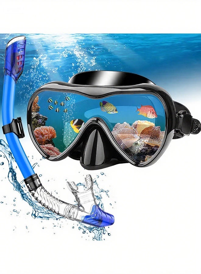 جورفنت معدات الغطس للبالغين، طقم غطس جاف، قناع غطس بزاوية رؤية واسعة 180 درجة، قناع غطس للتنفس الحر للغطس والغوص والسباحة - Image 1