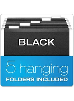 Oxford Pendaflex Portable Desktop File Side Handles Hanging File Folders Tabs And Inserts Letter Size 9 1 2 X 12 3 16 X 6 Inches Black 23013  - Image 3