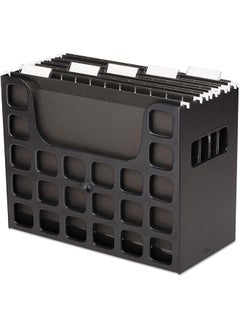 Oxford Pendaflex Portable Desktop File Side Handles Hanging File Folders Tabs And Inserts Letter Size 9 1 2 X 12 3 16 X 6 Inches Black 23013  - Image 1