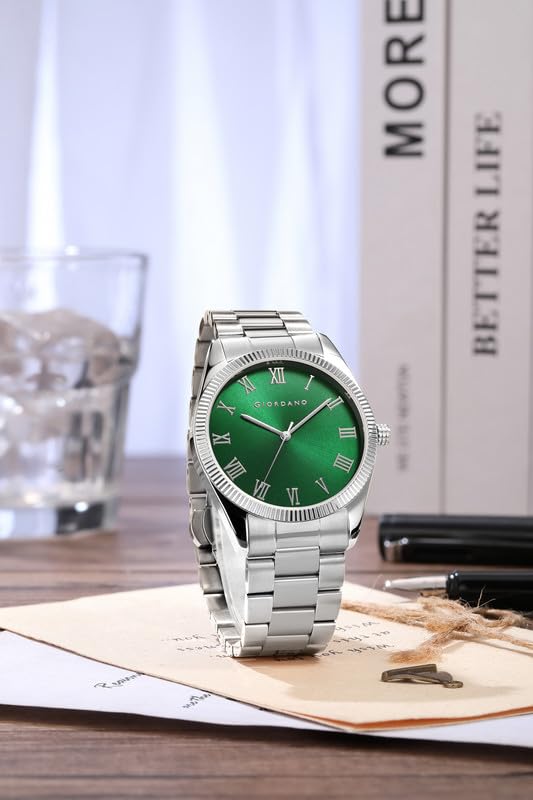 Giordano Classic Formal Analog Watch for Men with Stainless Steel Strap and Roman Numeric Indices -GZ-50112 - Image 3