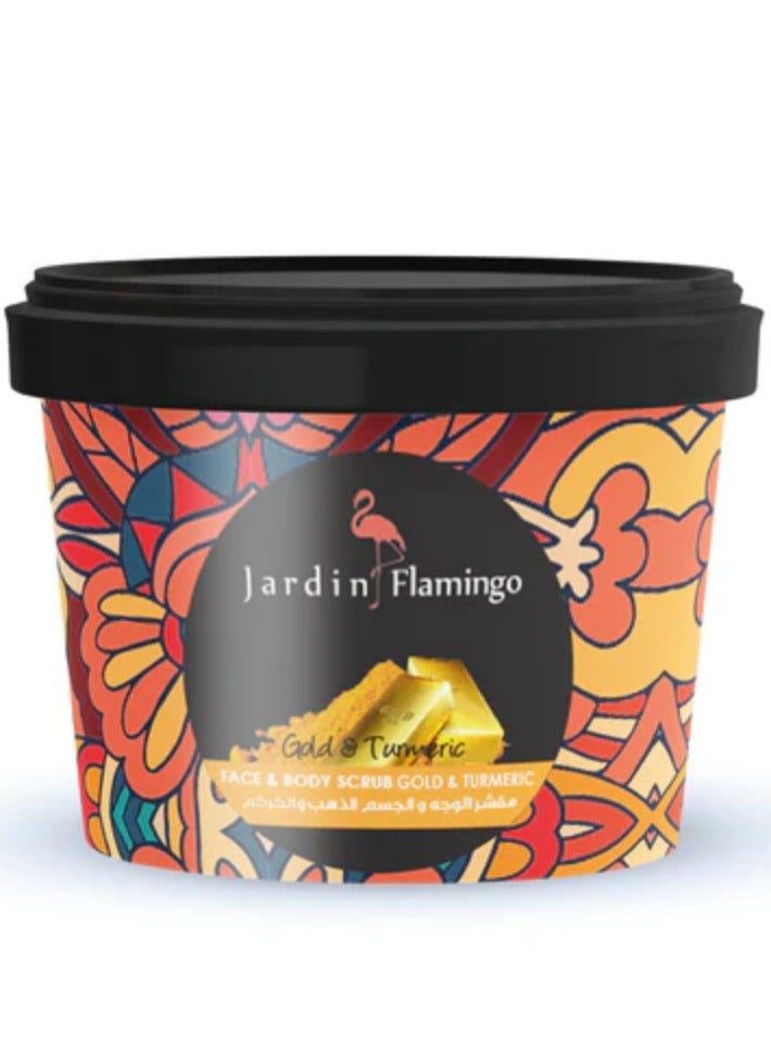 جاردين فلامنغو مقشر الوجه والجسم بالذهب والكركم 400 جم