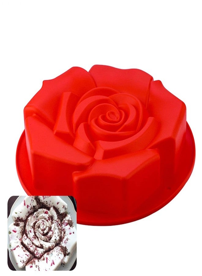 PhantomSky Cake Mould Silicone Silicone Mold Square Rose Cake Mould Big Family Cake Mould Used to Make Cakes Pizza Bread Baking Tools Bakeware Silicone Cake Baking Mold Non-Stick Mold - Image 1