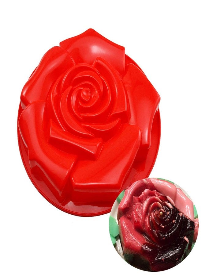 PhantomSky Cake Mould Silicone Silicone Mold Square Rose Cake Mould Big Family Cake Mould Used to Make Cakes Pizza Bread Baking Tools Bakeware Silicone Cake Baking Mold Non-Stick Mold - Image 4