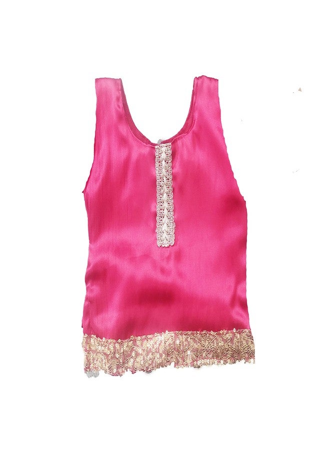 HIBA _Baby Girls Lehenga Choli set with dupatta golden and red 1-2 year - Image 2