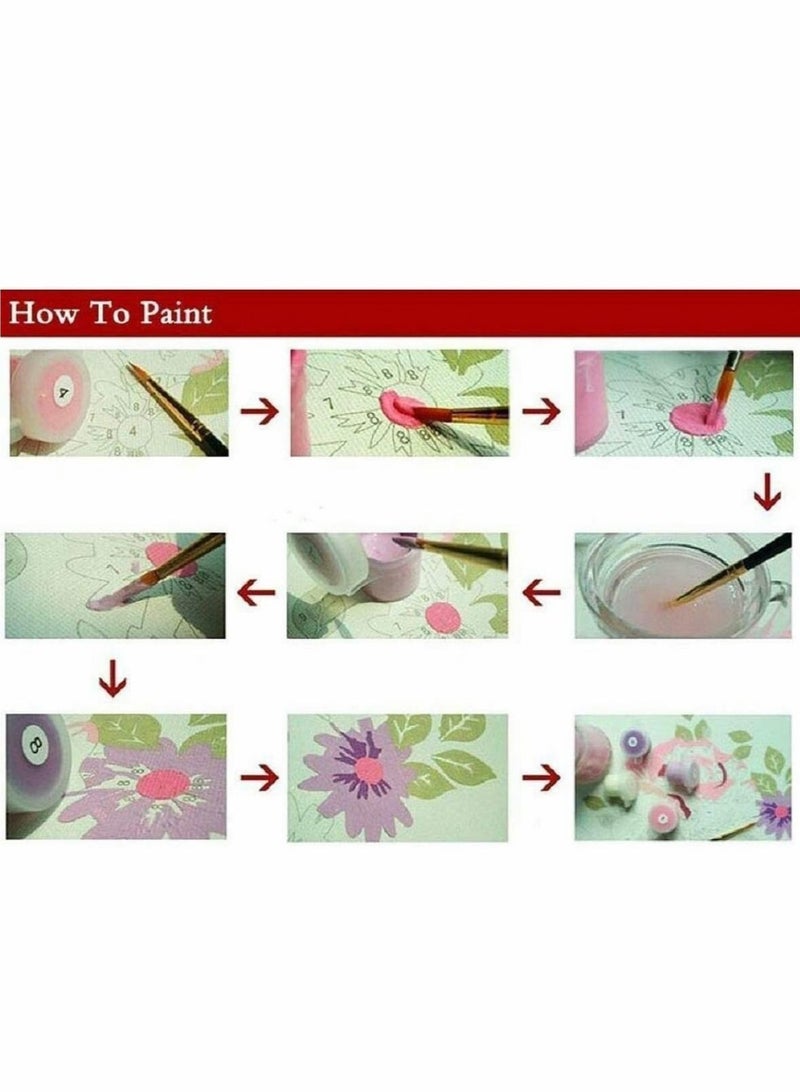 Captaintech Paint By Numbers For Kids, Adult and Beginners  Diy Digital Large Living Room Bedroom Animal Coloring Decorative Paintings Pure Hand-Painted Oil Painting Color Lion Frameless 16 x 20 inch - Image 1